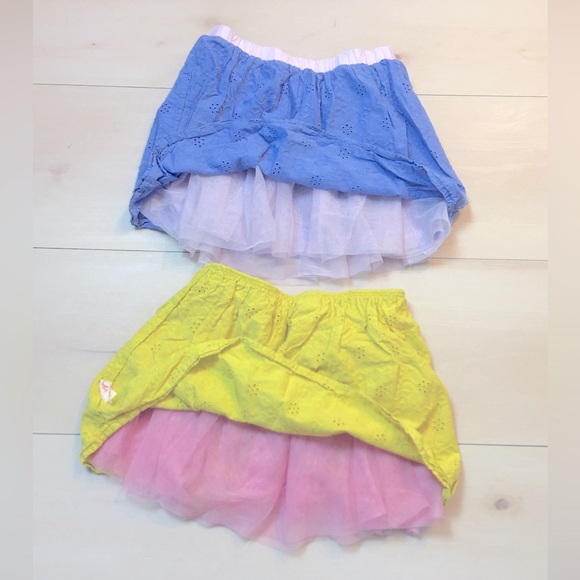 Girls 2 Cat&Jack Bundle Purple and Pink Cute Mesh Skirts - Picture 4 of 6